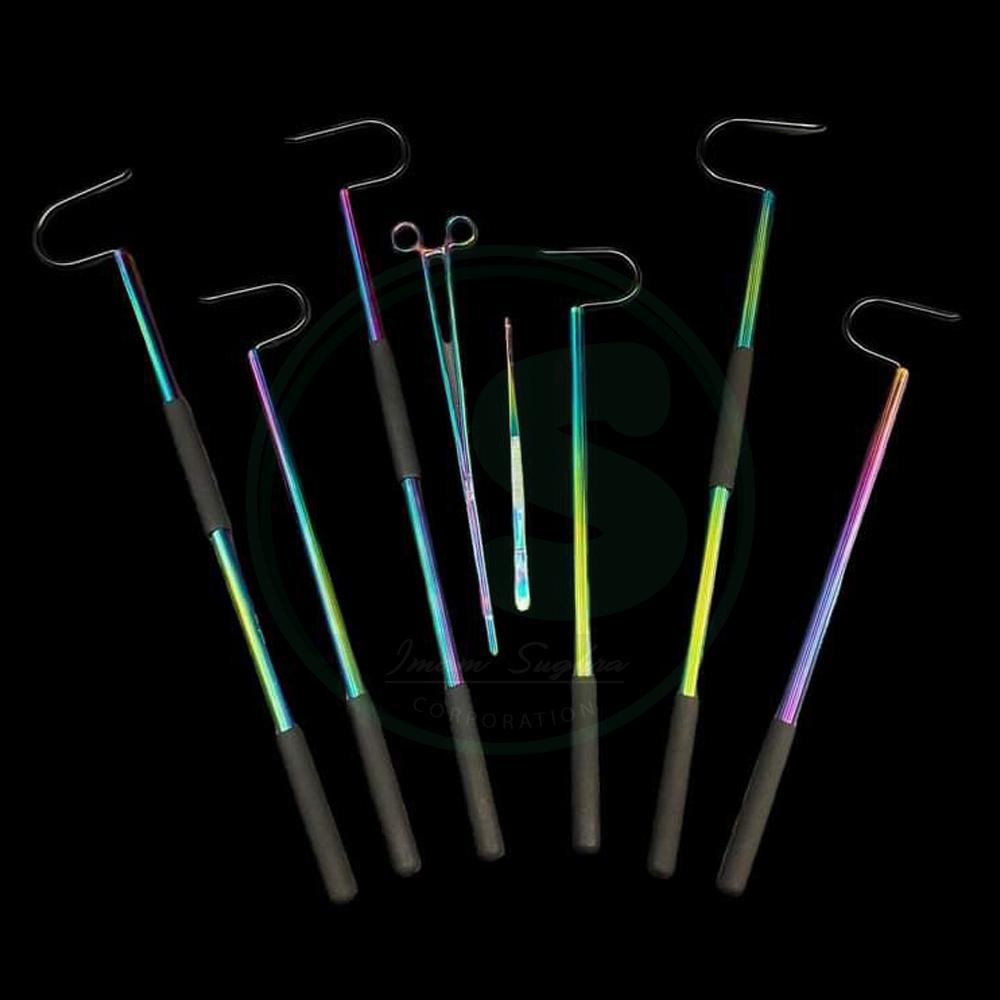 Snake Hook,Tweezer and Forceps in Rainbow Color